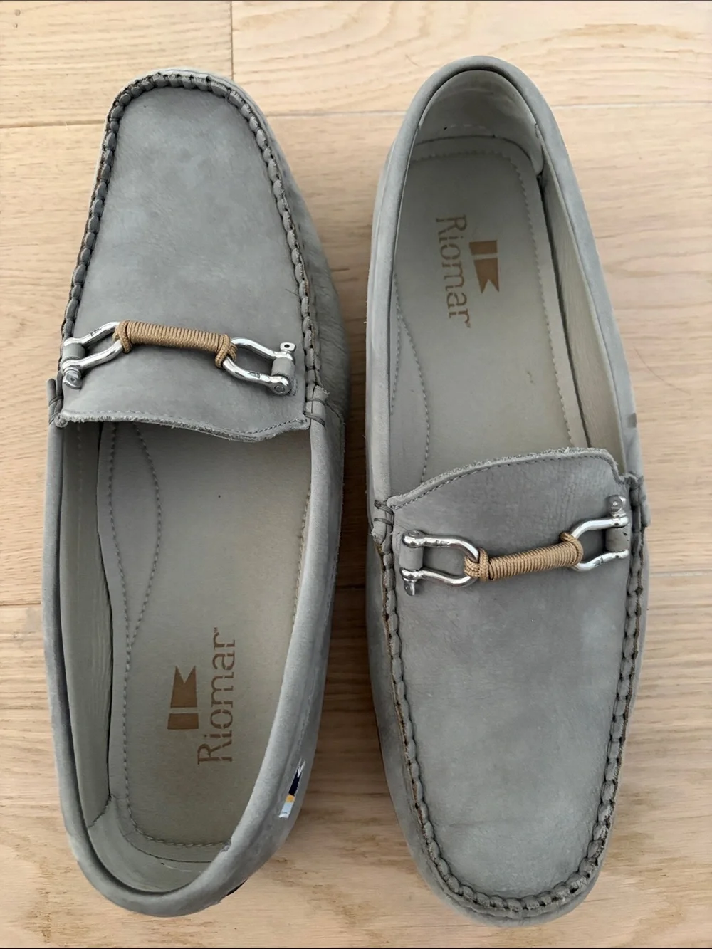 Men’s Riomar Driver Loafer Size 12 - Grey Natural Leather